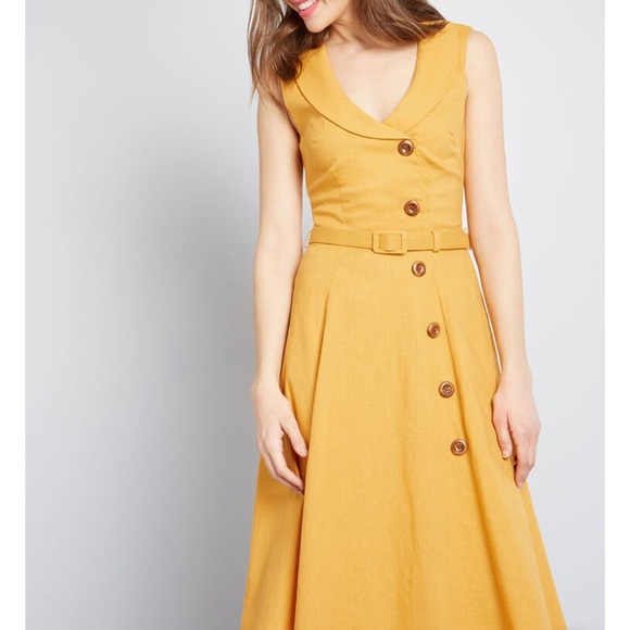 Yellow ModCloth Dress - Picture 2 of 7